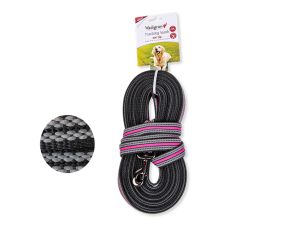 VADIGRAN -LAISSE D'ENTRAÎNEMENT NYLON ROUGE 10MX25MM POUR CHIEN
