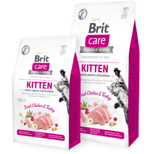 Brit care Grain Free kitten healthy growth & development 2kg (chaton sans céréales)