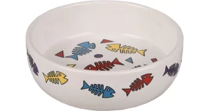 GAMELLE POUR LA NOURRITURE ET L’EAU FISK ROND BLANC