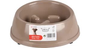 GAMELLE POUR LA NOURRITURE SLOW FEEDER MANGI ROND TAUPE