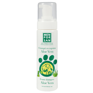 Shampoing sans eaux (mousse) à l&rsquo;aloe vera pour chiens/chats 200ml MEN FOR SAN