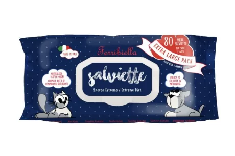 Lingettes Ferribiella- Saleté Extrême – Chien & chat (80pcs)