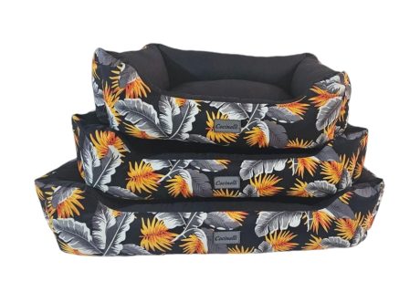 COUSSIN IMPERMIABLE  DESIGN  HUWAI  JAUNE  pour chien / chat