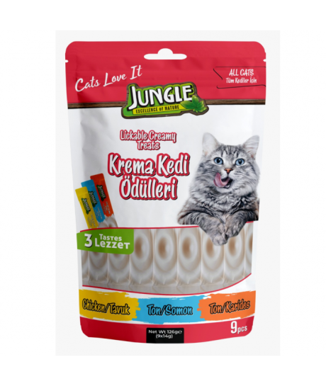 Jungle lickable creamy pour chat 9*14g