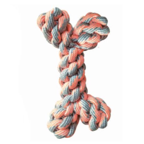 Jouet pour chiens Croci Pastel Bone corde coton 20 cm