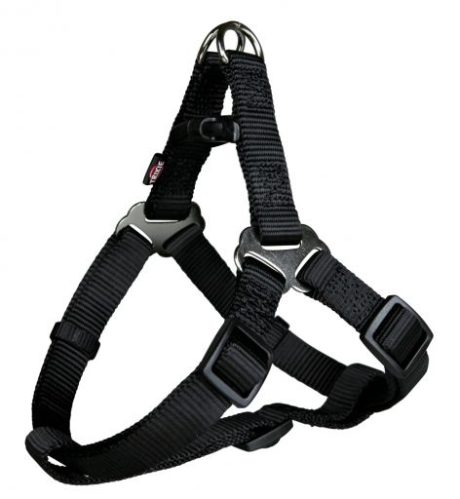 Trixie – Harnais One Touch Premium (Noir)  65-80cm/25mm   L
