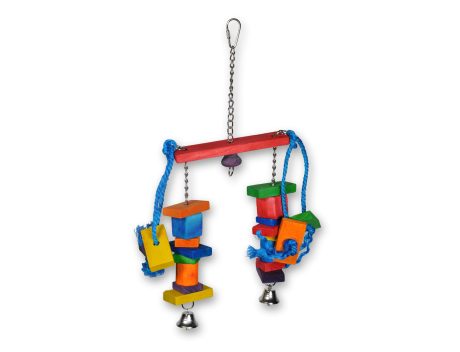 JOUET OISEAU CUBES DOUBLES MULTICOLORE 40CM