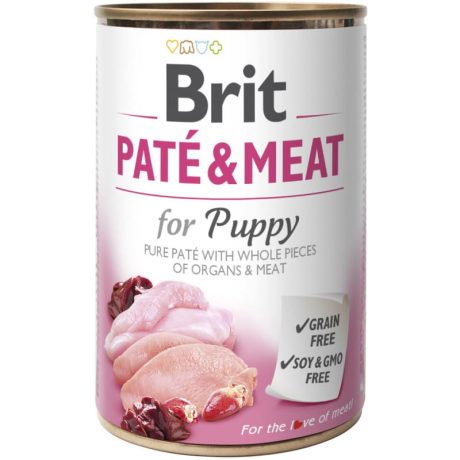 BRIT PATÉ AND MEAT CHICKEN AND TURKEY PUPPY 400G