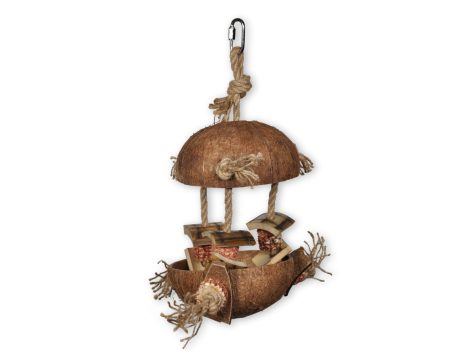 Vadigran Jouet oiseau coco et bambou 36cm