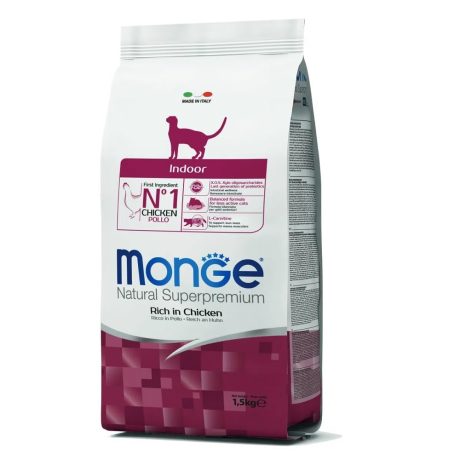 Monge croquettes Indoor chat Adulte 1,5 kg