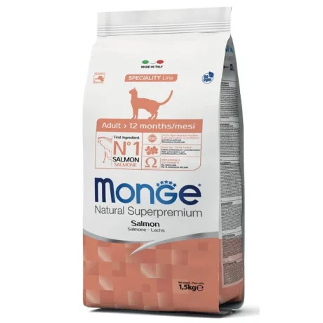 Monge Croquettes Chat Adulte Saumon Monoprotein 1.5kg