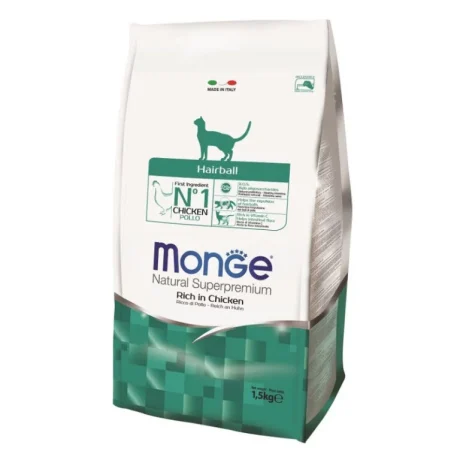 Monge Croquettes Chat Adulte Hairball Poulet 1.5kg